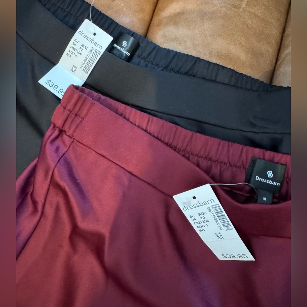 Two NWT satin fabric skirts - dressbarn M - Picture 2 of 6